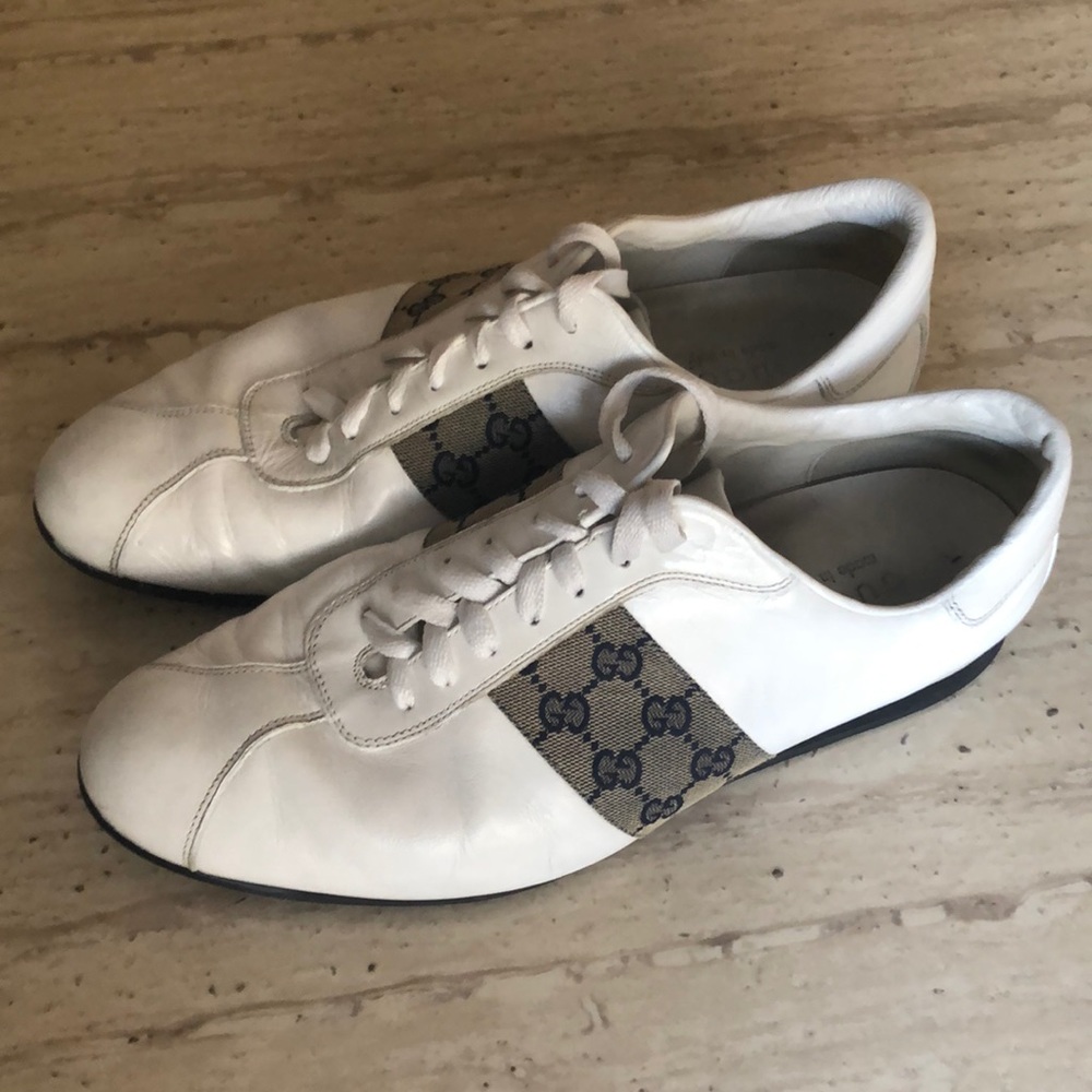 Gucci | Mens White Leather | Authentic | Size G 11 - Picture 3 of 8